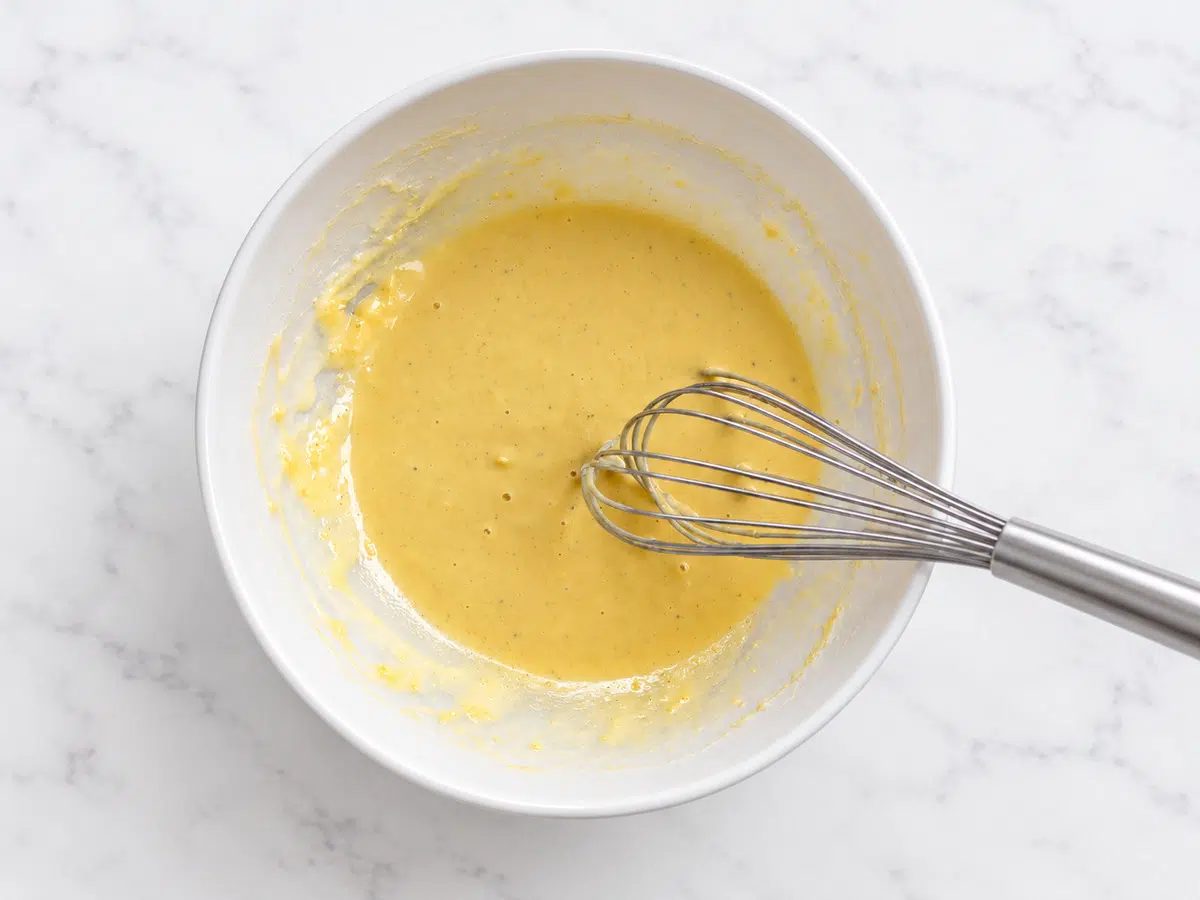 chickpea flour and water batter for coconut chickpea flour cookies