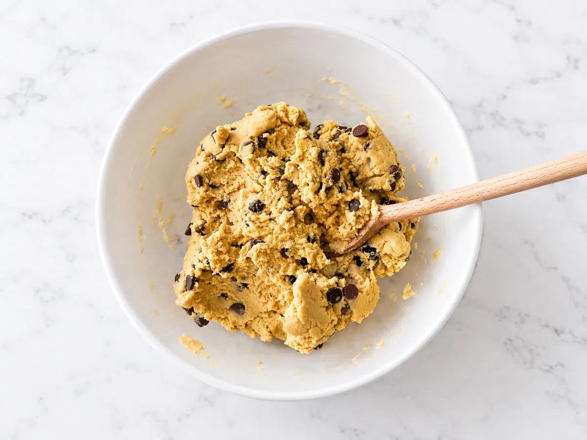 cookie dough for coconut chickpea flour cookies