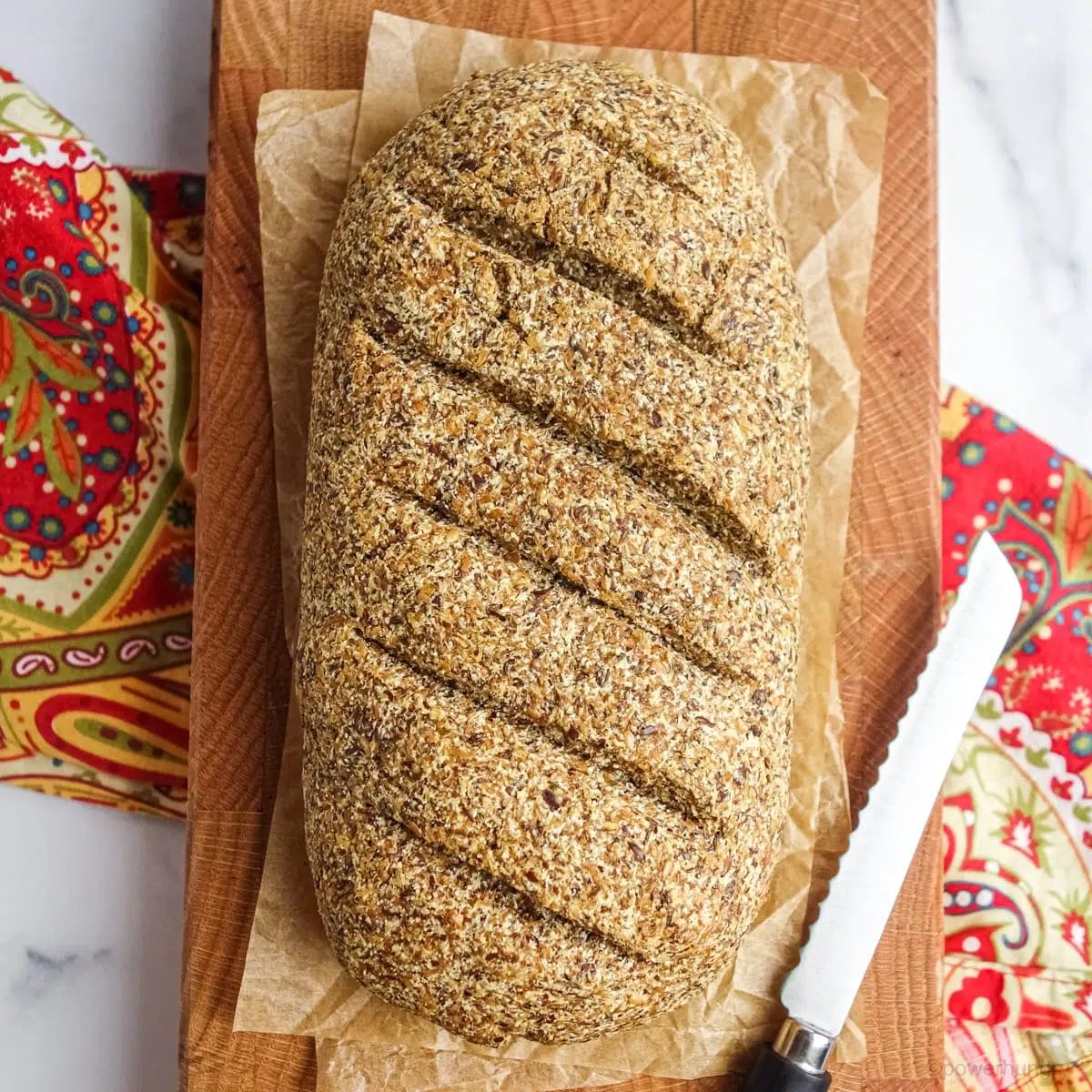 Vegan Coconut Flour Flax Bread (Oil-free, GF)
