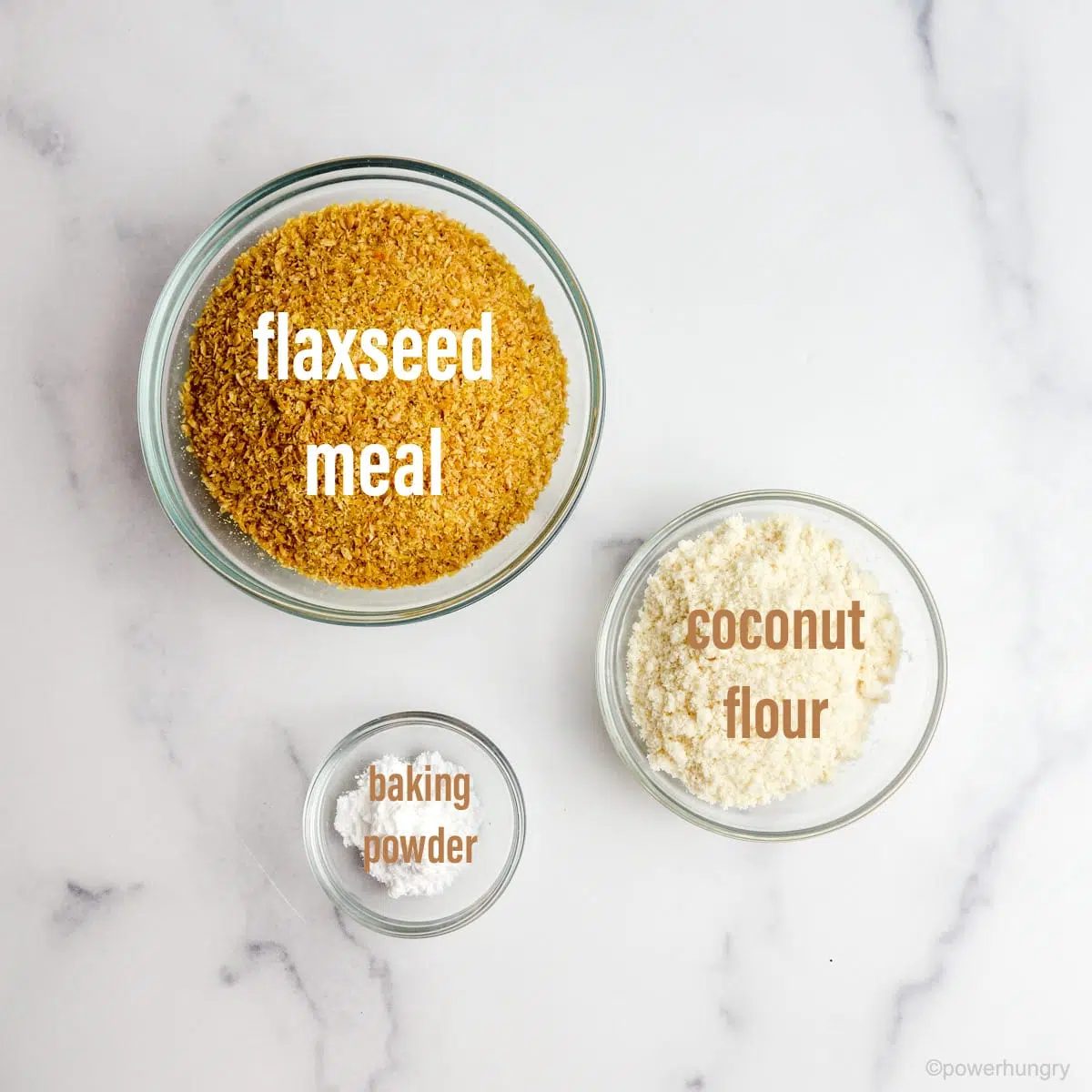 Ingredients for coconut flour focaccia