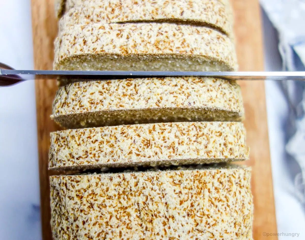 close up of sliced bread