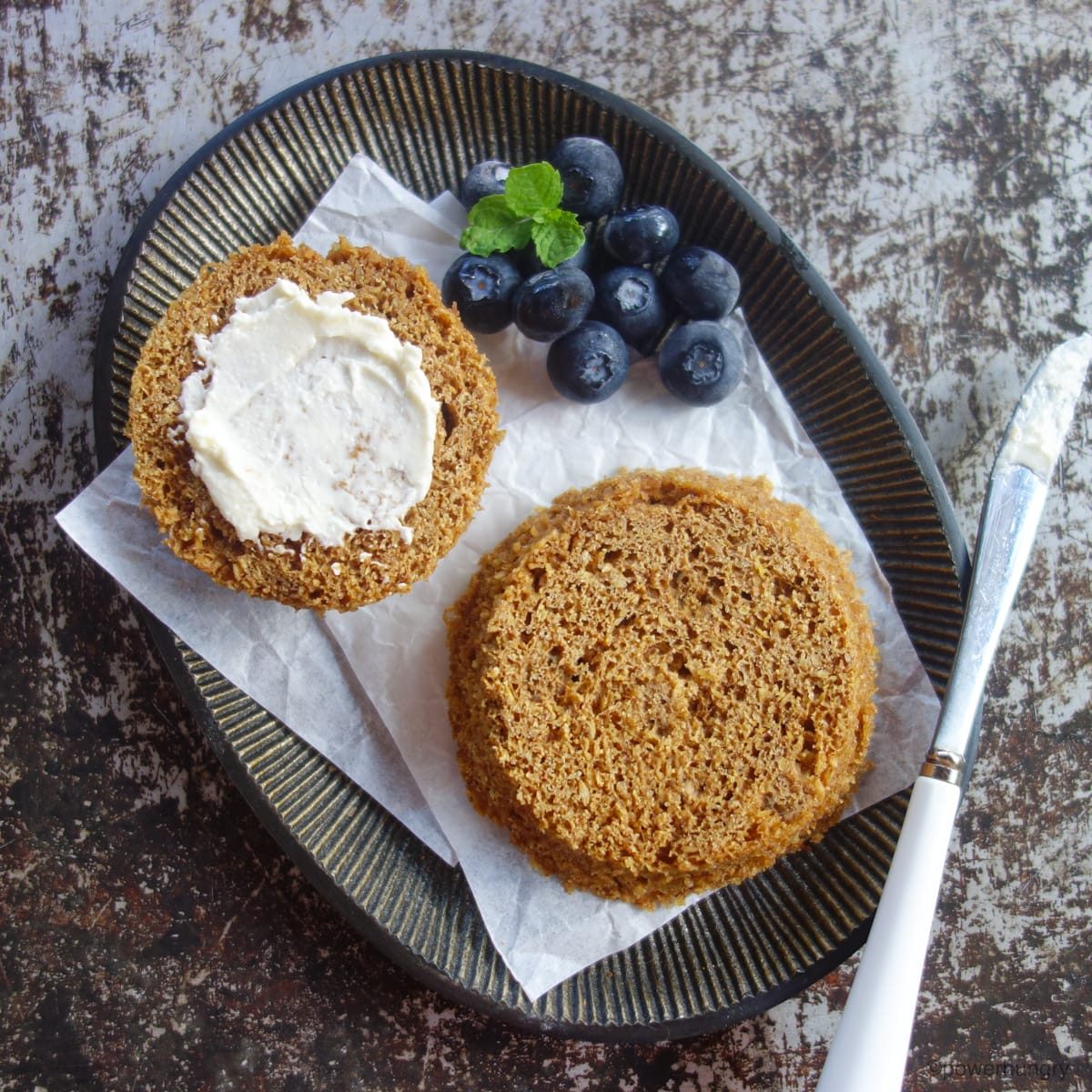 Vegan Flax Muffin for One (Oil-free, Grain-free)