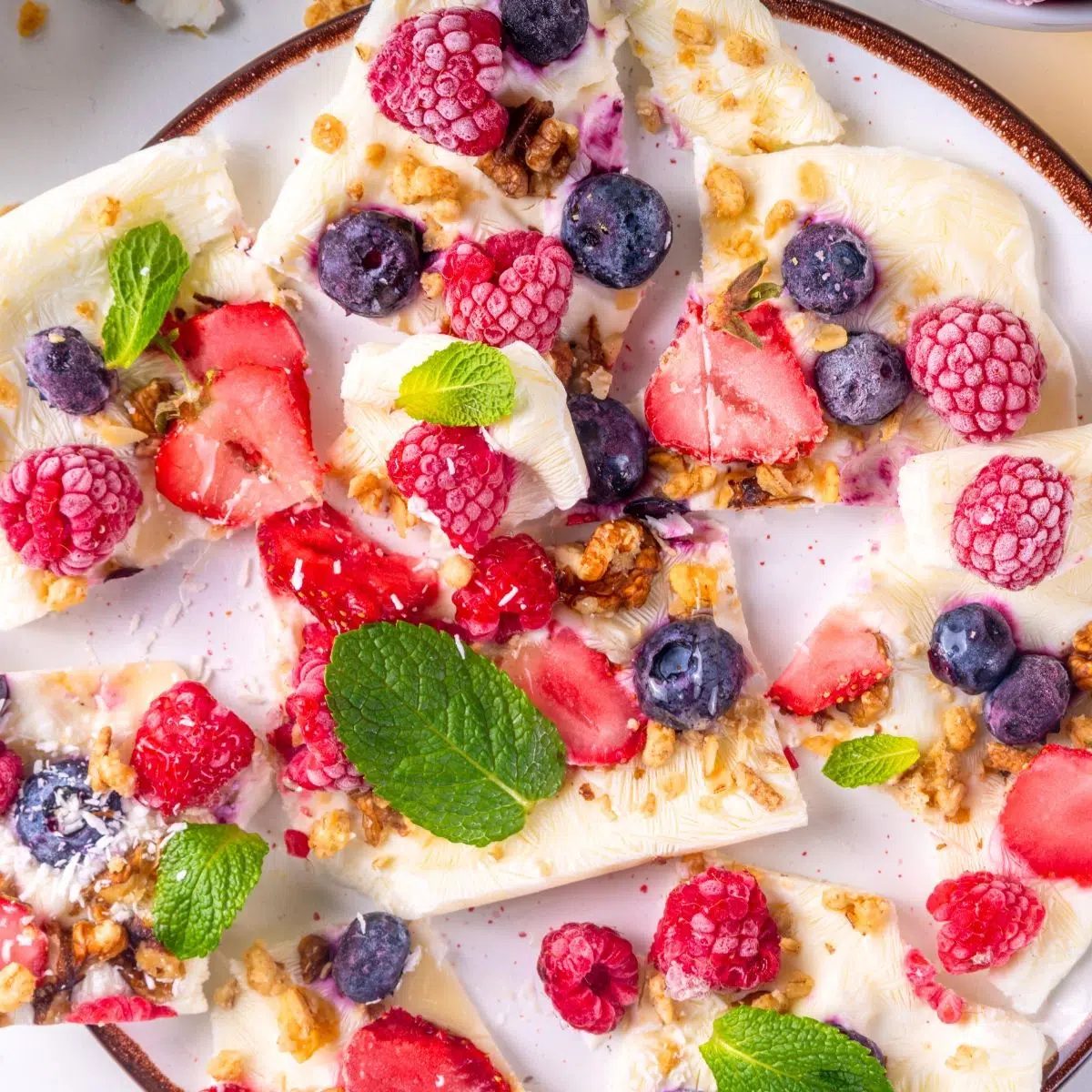 vegan frozen yogurt bark