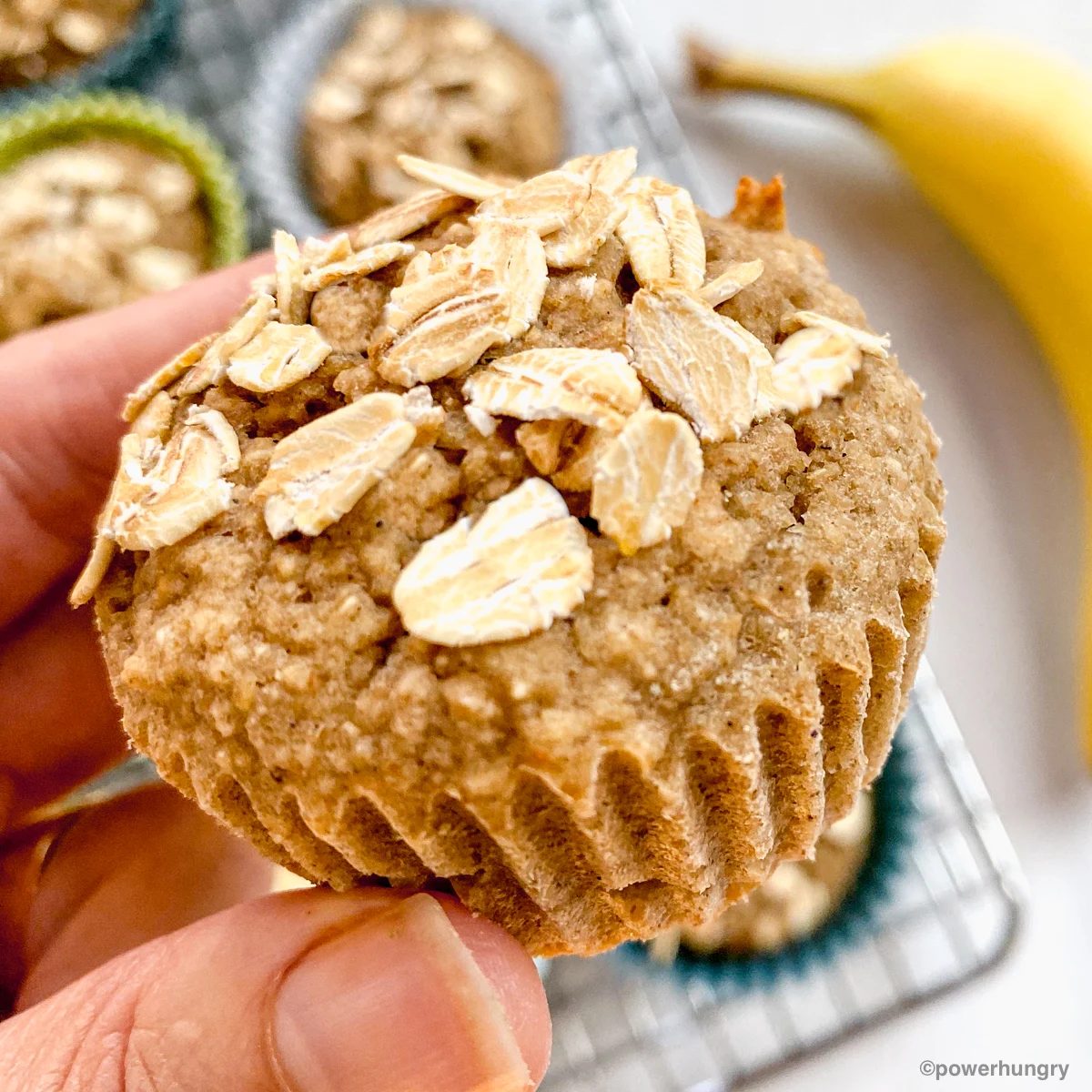 single banana oat muffin