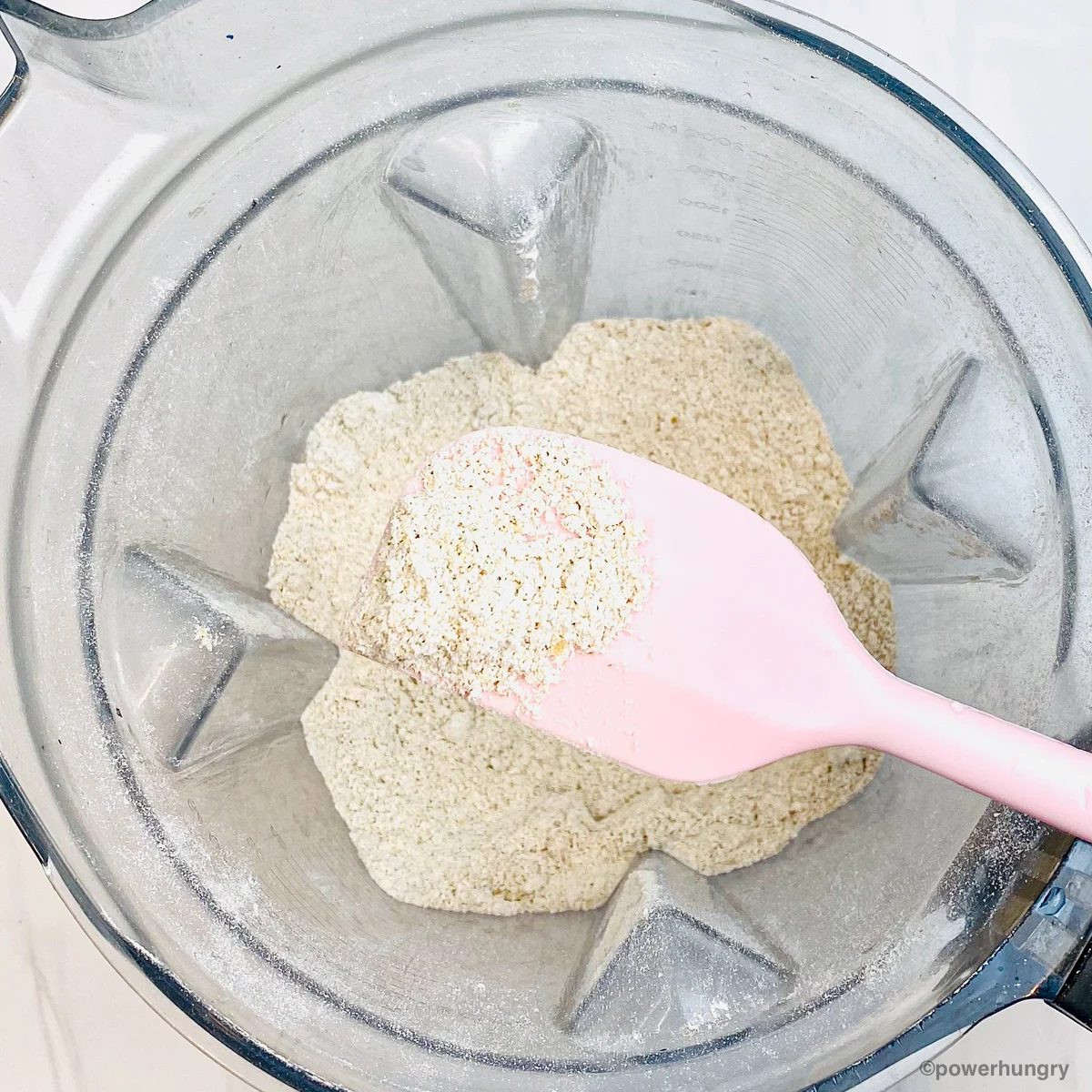ground oats in a blender