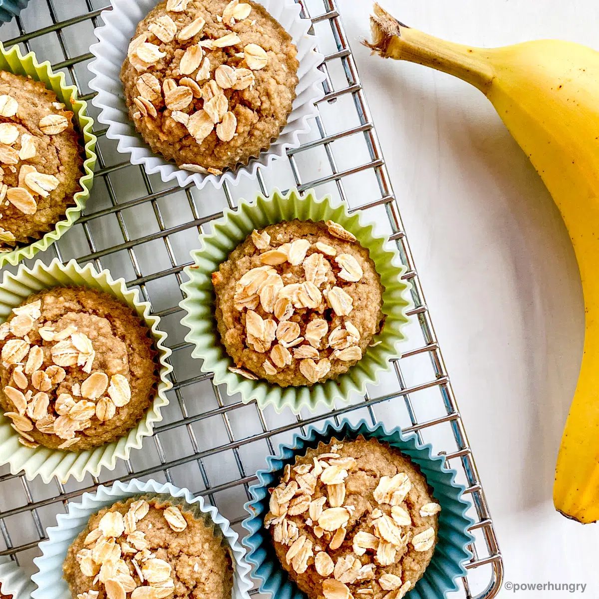 3 Ingredient Banana Oat Muffins (Vegan, Oil-free, GF)