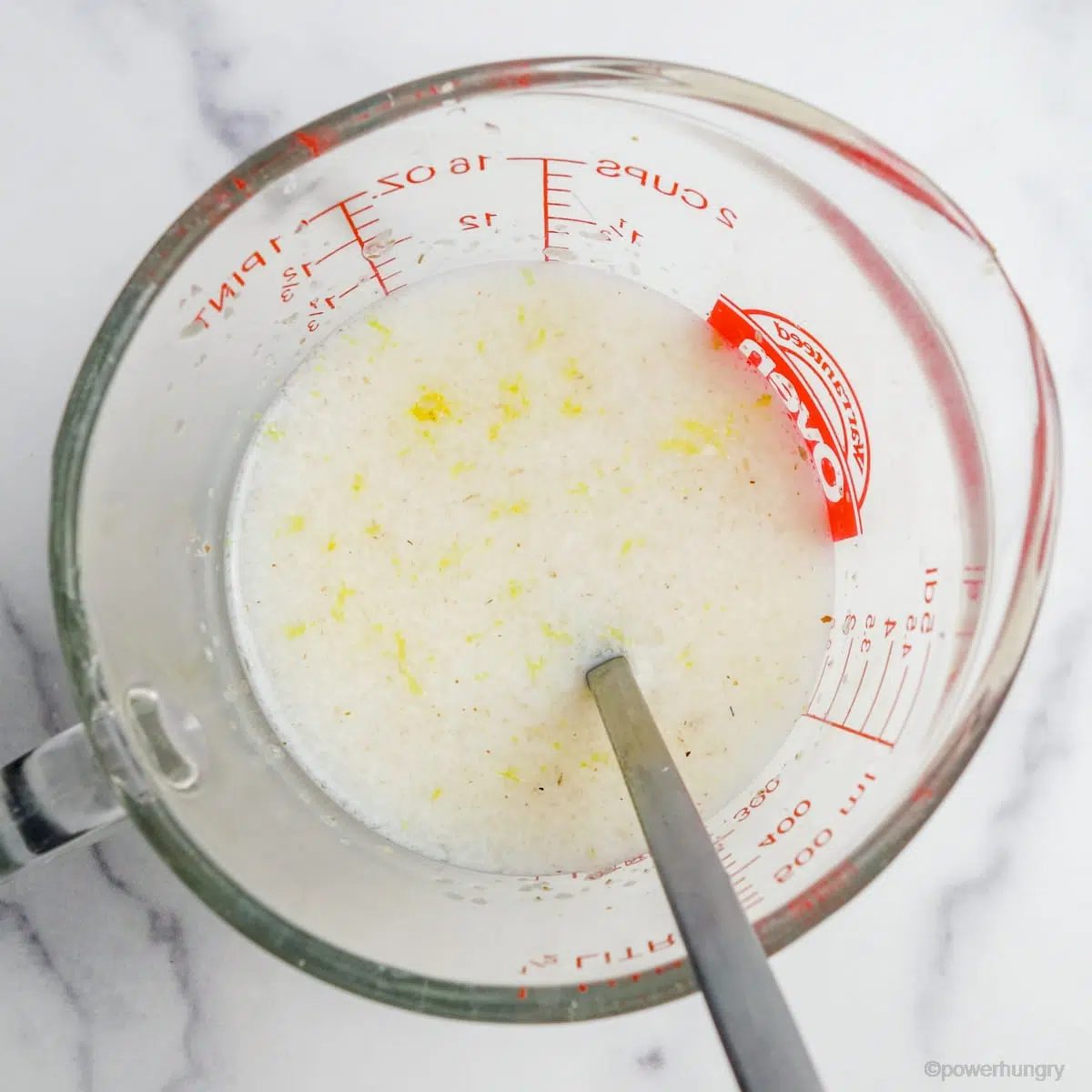 psyllium milk and lemon mixture for vegan lemon bread