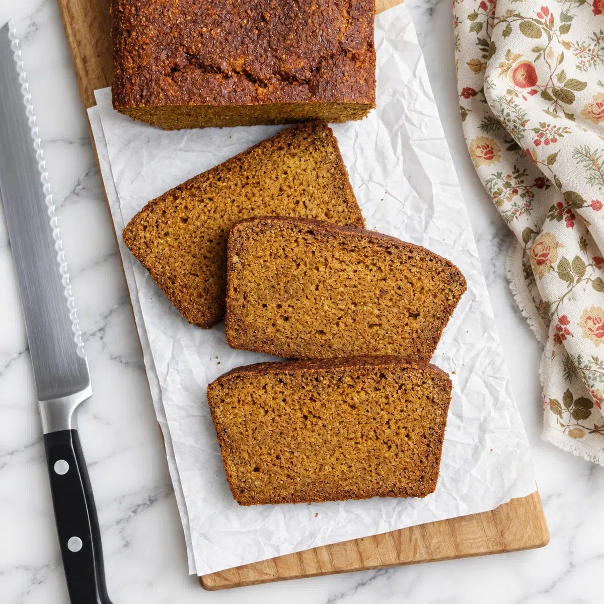 Vegan Almond Flour Pumpkin Bread (Egg-Free & Grain-Free)