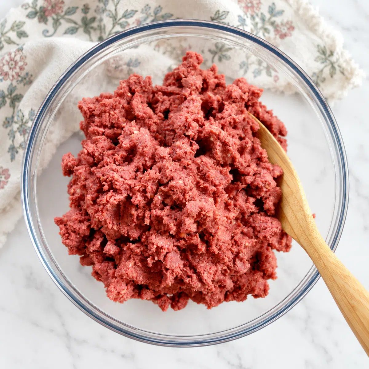 uncooked plant-based in a large mixing bowl