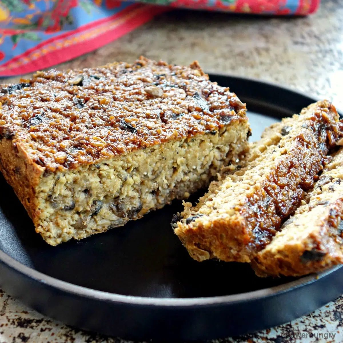 vegan meatloaf made with diy plant based ground beef