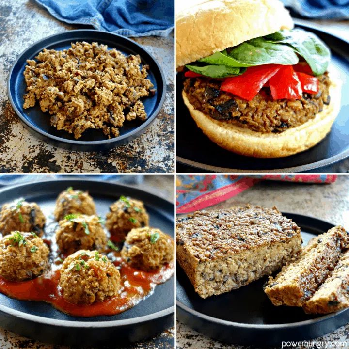 Vegan Mushroom Ground Beef (Oil-free)