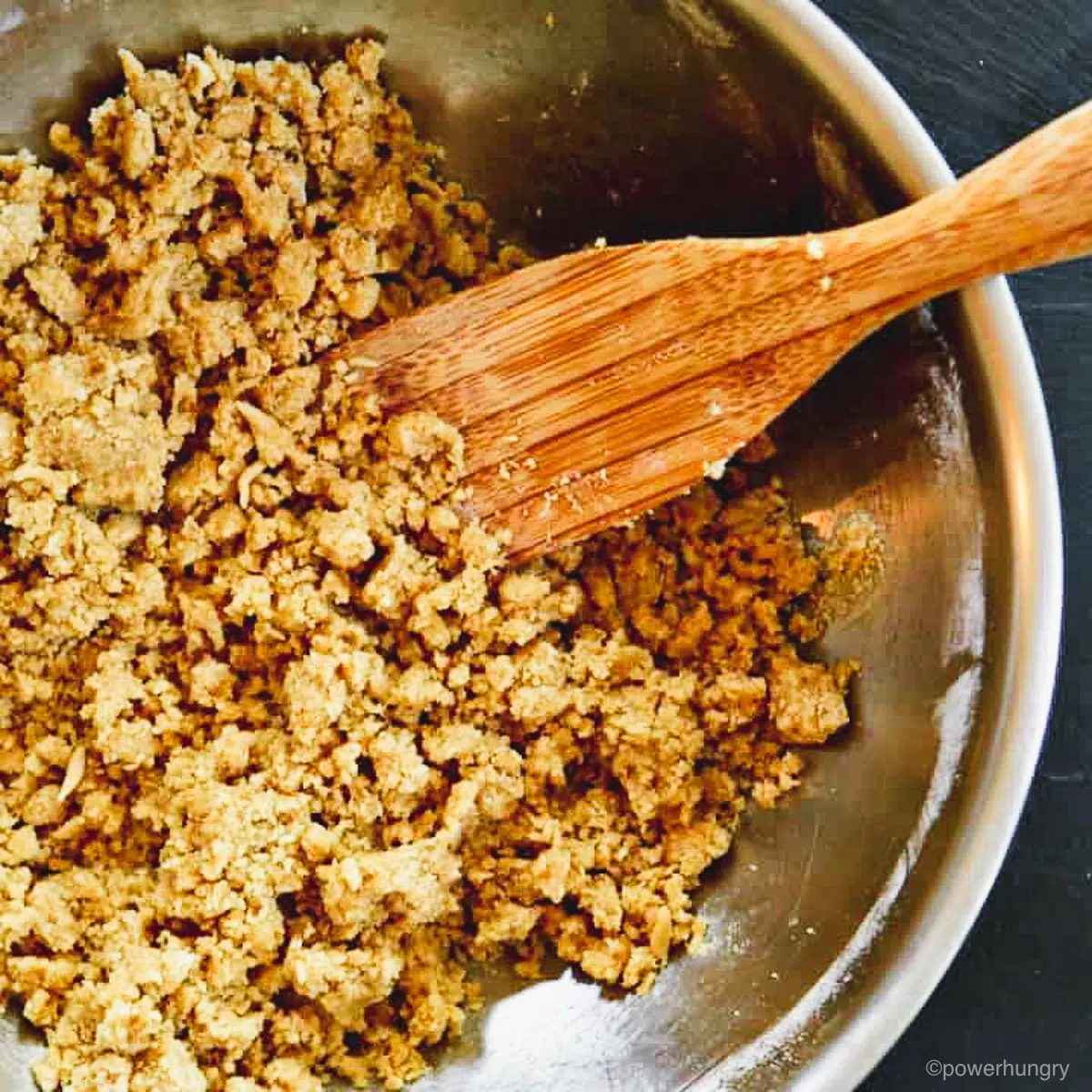 oat shorbread dough in a bowl