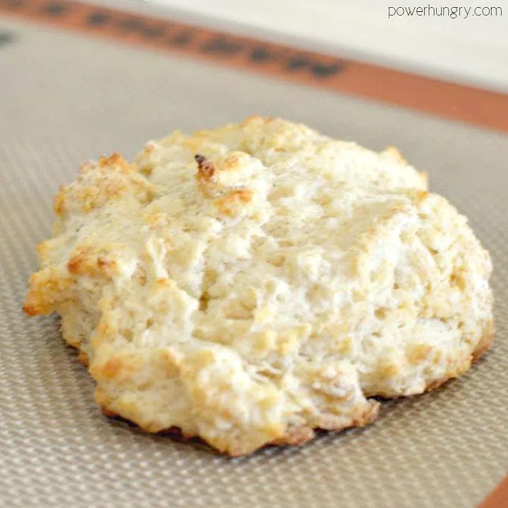 close-up of a vegan irish soda bread biscuit