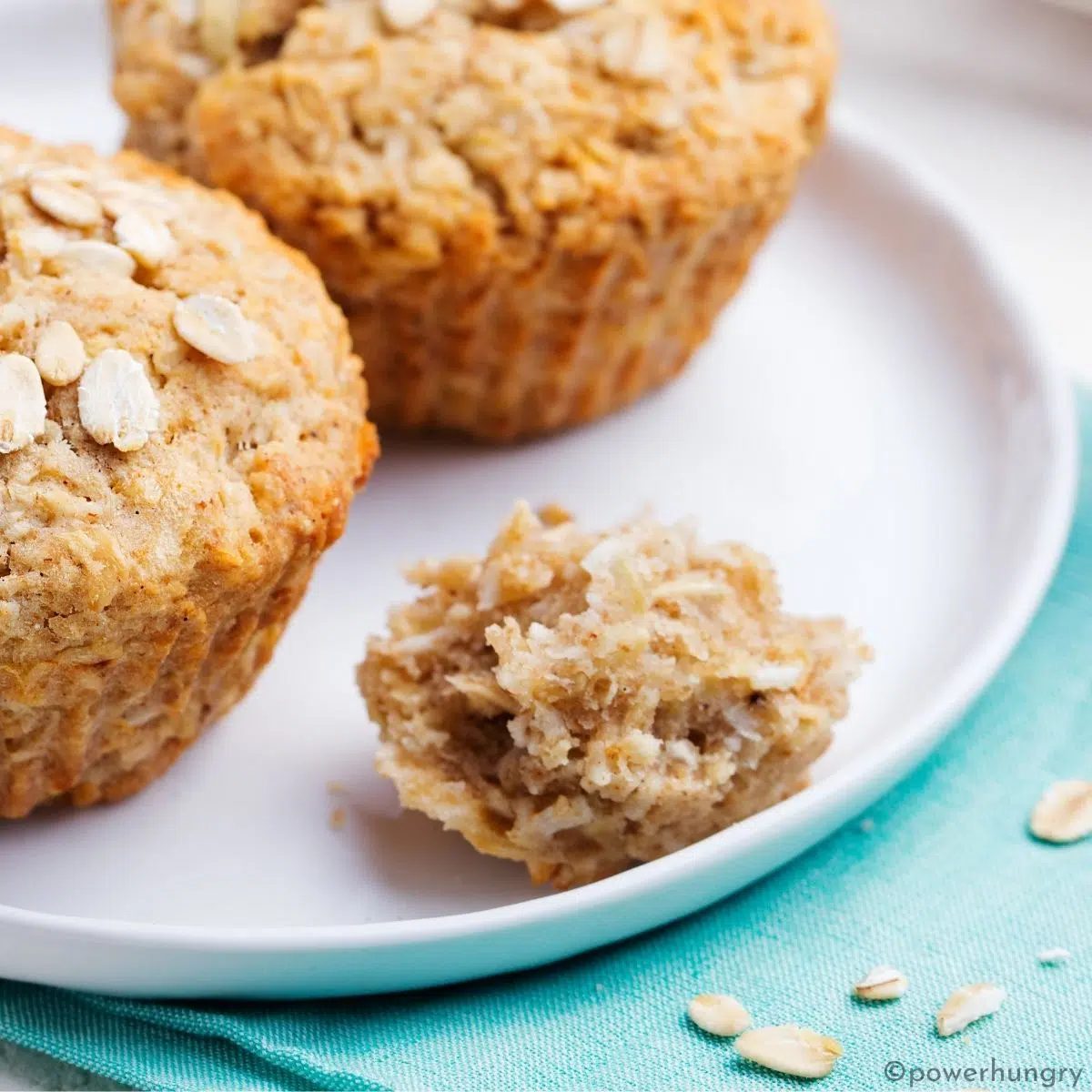 morsel of oat flour muffin