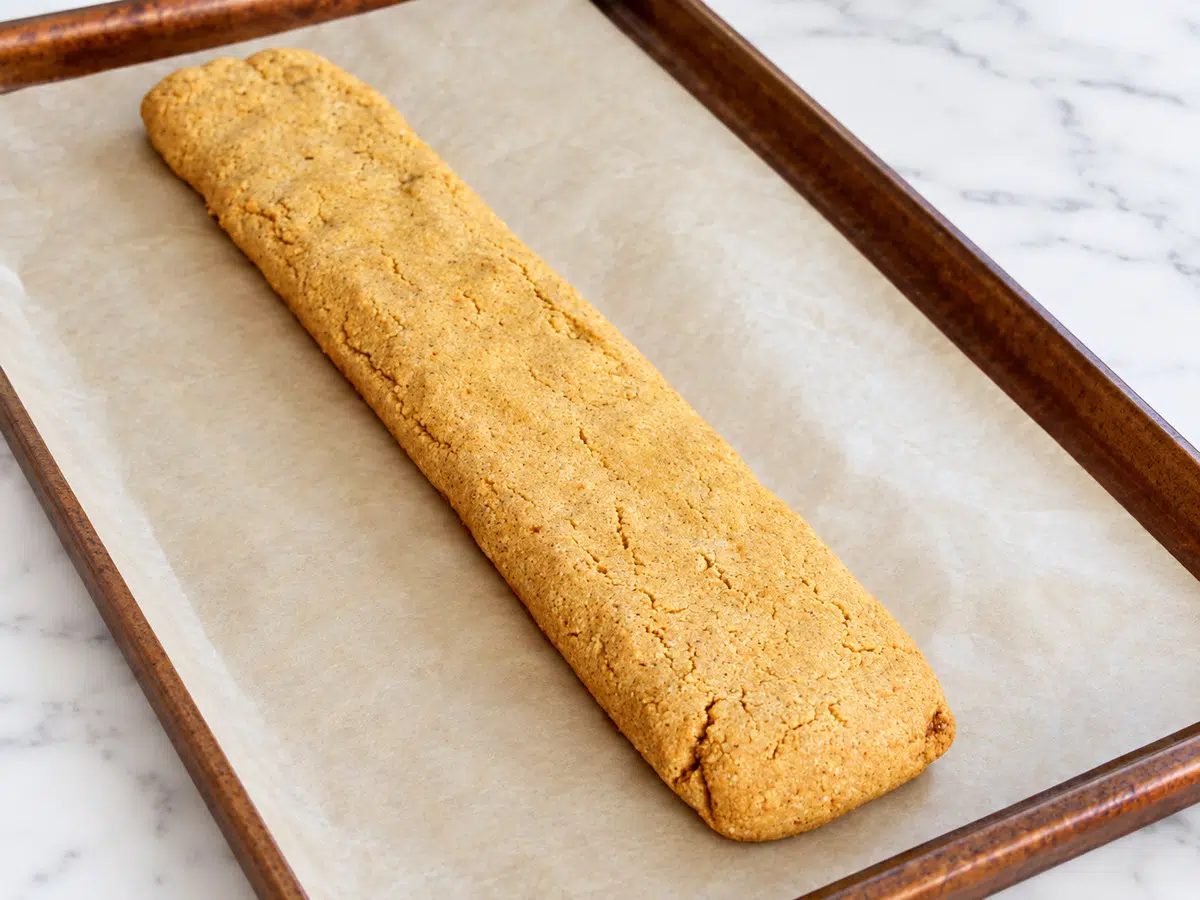 first bake of pumpkin almond flour biscotti