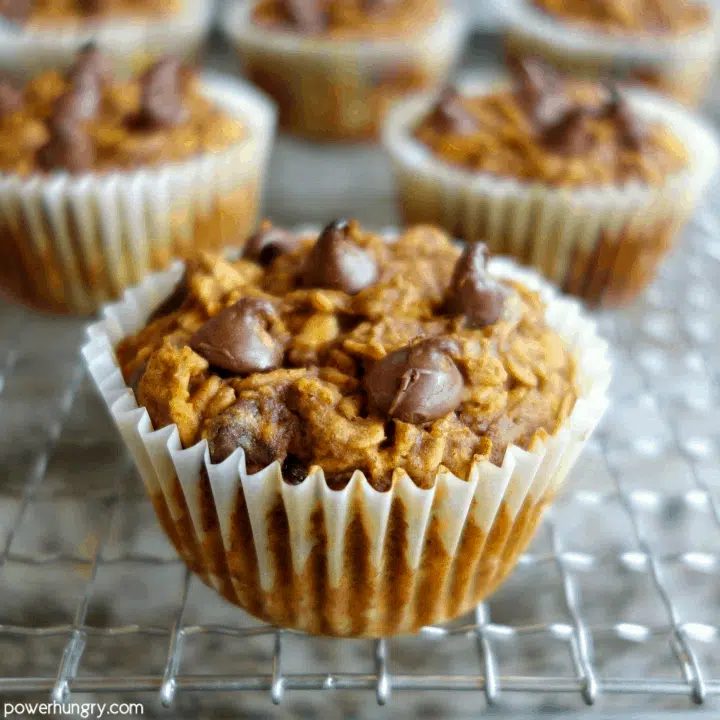 Vegan Pumpkin Baked Oatmeal Cups (Oil-free, Gluten-free)