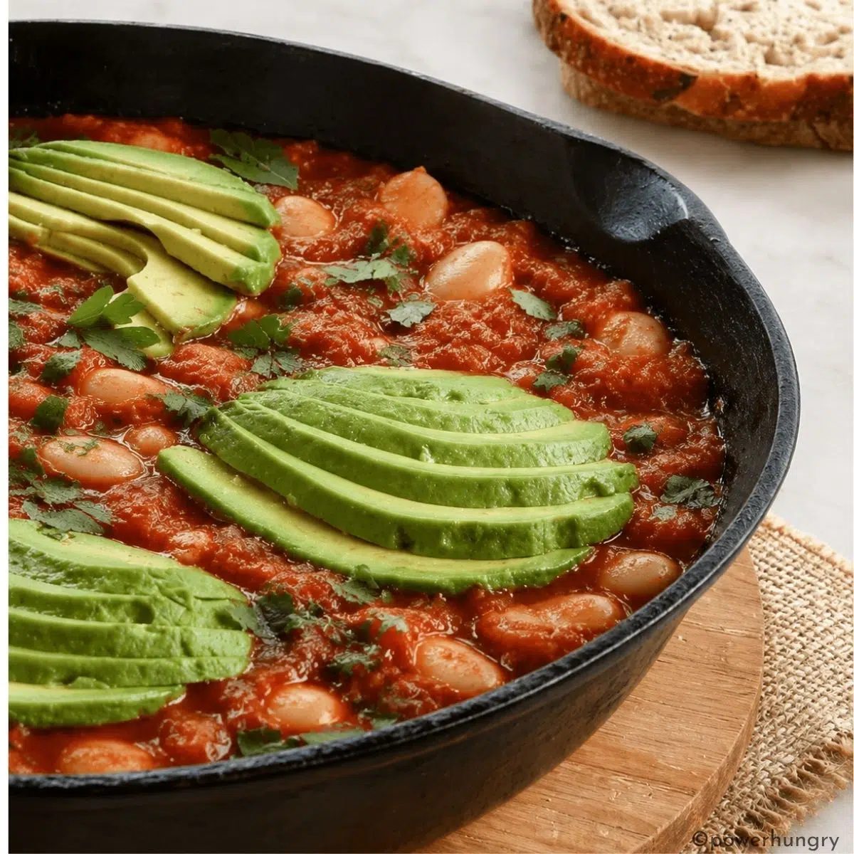 vegan shakshuka close-up