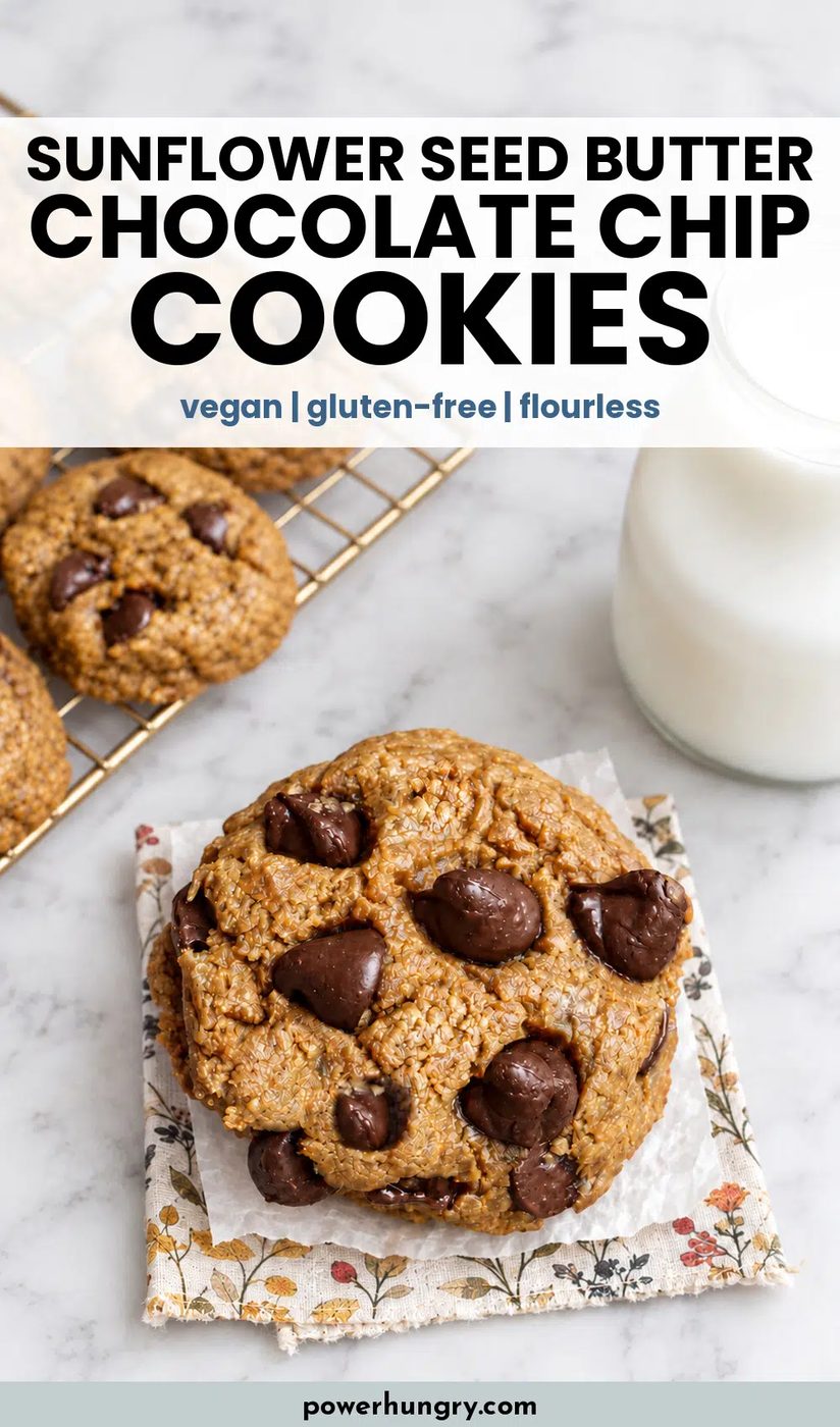 sunflower seed butter chocolate chip cookies pinterest pin