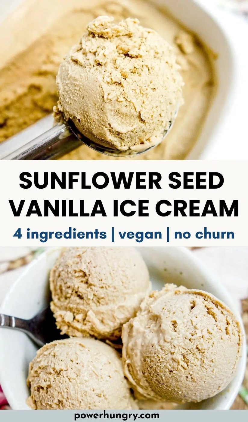 vegan sunflower seed vanilla ice cream