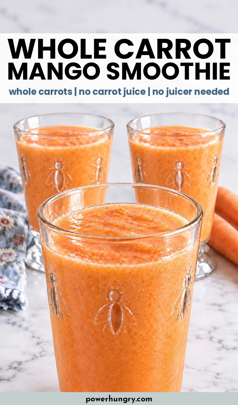whole carrot mango smoothie pinterest pin