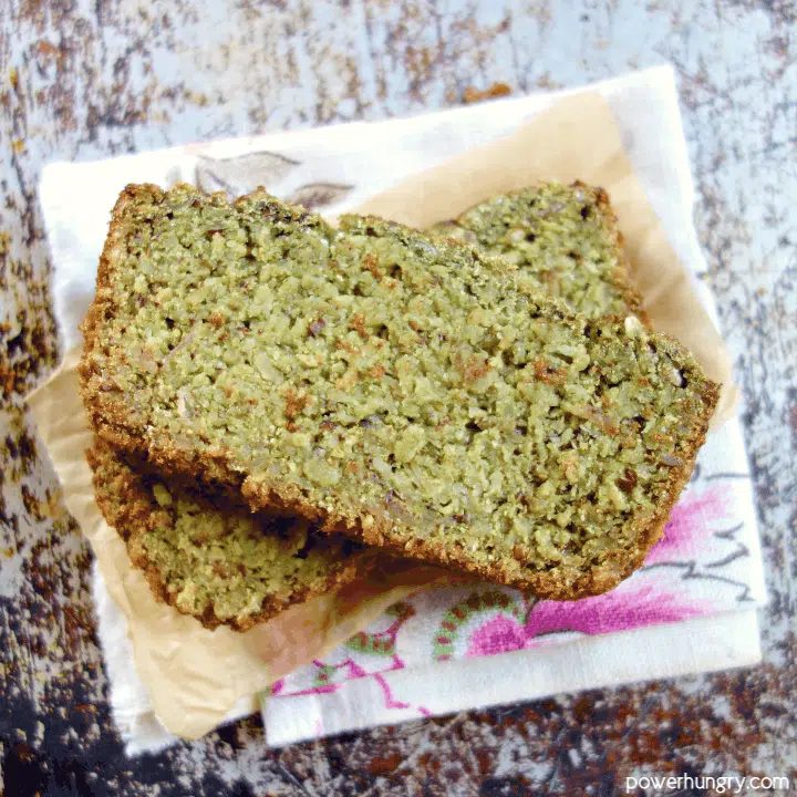 close-up of slices of Nourishing Zucchini Oat & coconut flour Bread