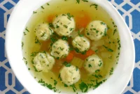 Hearty Grain Free Vegan Matzo Ball Soup