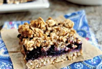 Deliciously Simple 5-Ingredient Blueberry Oat Breakfast Bars