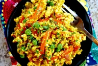 Wholesome Vegan Gluten Free Cauliflower Rice Paella