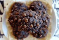 Wholesome Vegan Gluten Free Chocolate Banana Oat Cookies