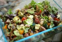 Creamy Avocado and White Bean Salad with Zesty Lemon-Thyme Chia Dressing