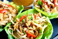 Bright Sesame Ginger Soba Lettuce Wraps
