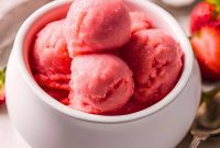 No-Fuss Two-Ingredient Strawberry Sorbet