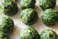 Clean Eating Vegan Spinach Almond Meatballs