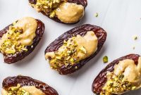 Easy 2-Ingredient Almond Butter Stuffed Dates