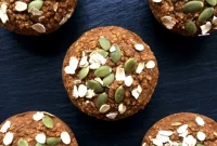 Vegan Gluten Free Oil Free Pumpkin Oat Blender Muffins