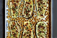 High-Protein Oil-Free Vegan Sheet Pan Eggplant and Chickpea Dinner