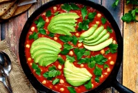 Creamy Vegan Avocado Chickpea Shakshuka