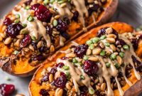 Simple 4-Ingredient Breakfast Stuffed Sweet Potatoes