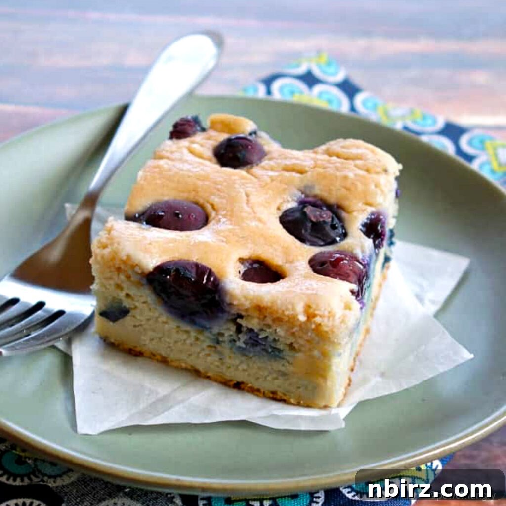 Hearty Vegan Blueberry Lentil Bake 3 a piece of blueberry lentil bread on an olive green plate