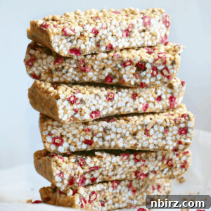 Strawberry Millet Crunch Bars Plant Based Allergy Friendly 2 Delicious Strawberry Puffed Millet Bars ready to be served