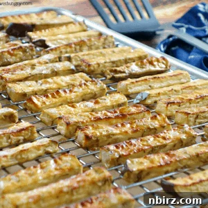 Baked Chickpea Flour Eggplant Fries, perfectly golden and crispy