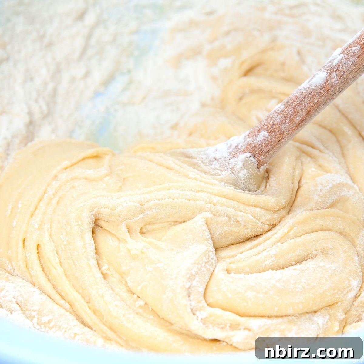 Guilt Free Vegan Coconut Flour Muffins Grain Free Oil Free 4 Bowl of thick vegan coconut flour muffins batter, ready for baking.