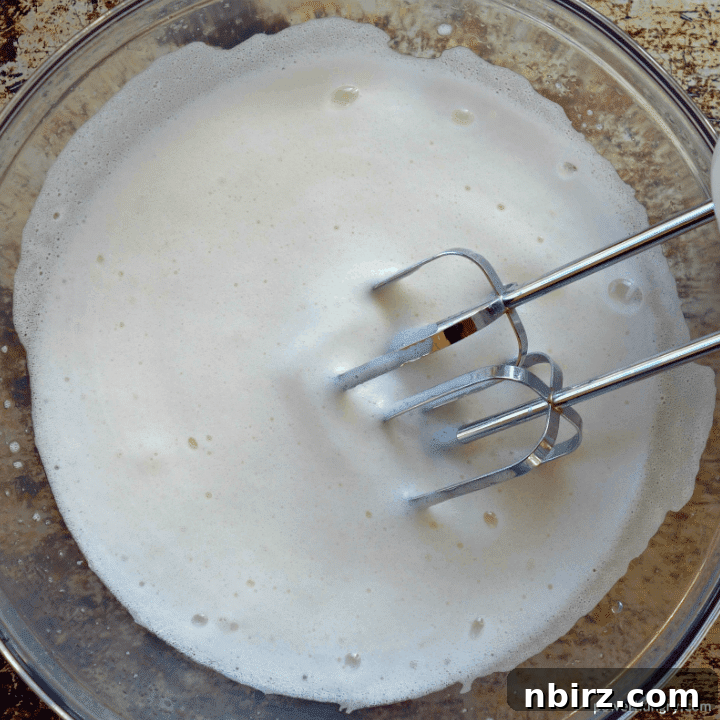 Vegan Vanilla Layer Cake: A Grain-Free Delight 7 Glass Bowl with Whipped Aquafaba