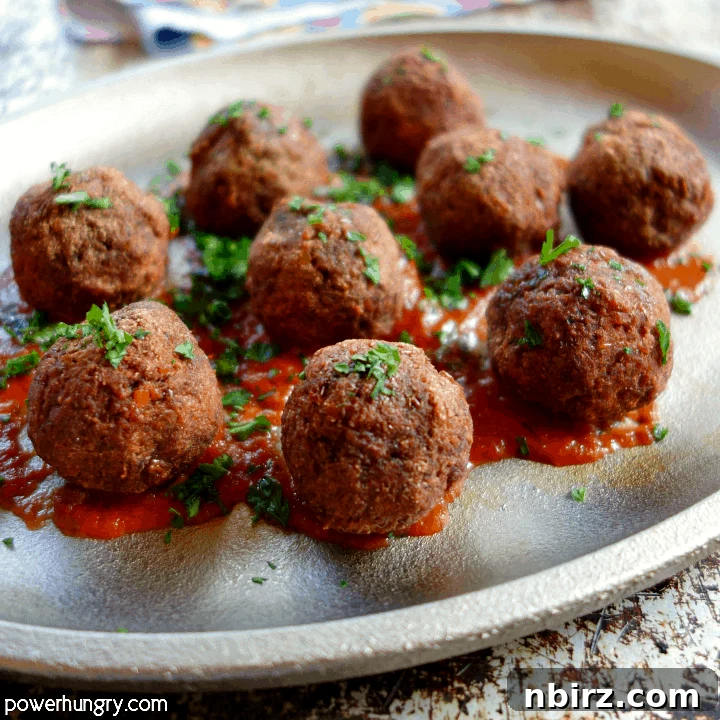 Soy-Free Vegan Beef Crumbles 4 DIY vegan ground beef made into meatballs
