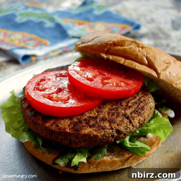 Soy-Free Vegan Beef Crumbles 6 DIY vegan ground beef made into a burger