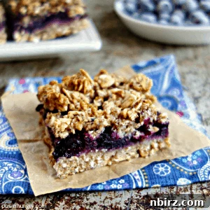 Final presentation of the 5-Ingredient Blueberry Oat Breakfast Bars