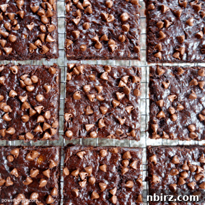 Stacked 5-Ingredient Vegan Banana Brownies