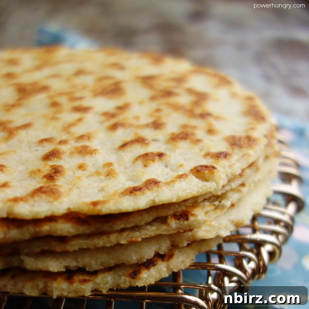 Stack of Almond Flour Tortillas