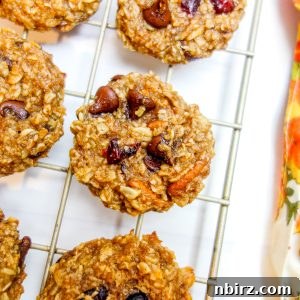 Wholesome Two-Ingredient Banana Oat Cookies 13 2 ingredient banana oat cookies on a cooling rack