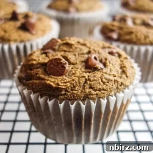 close up of a buckwheat flour muffin on a cooling rack